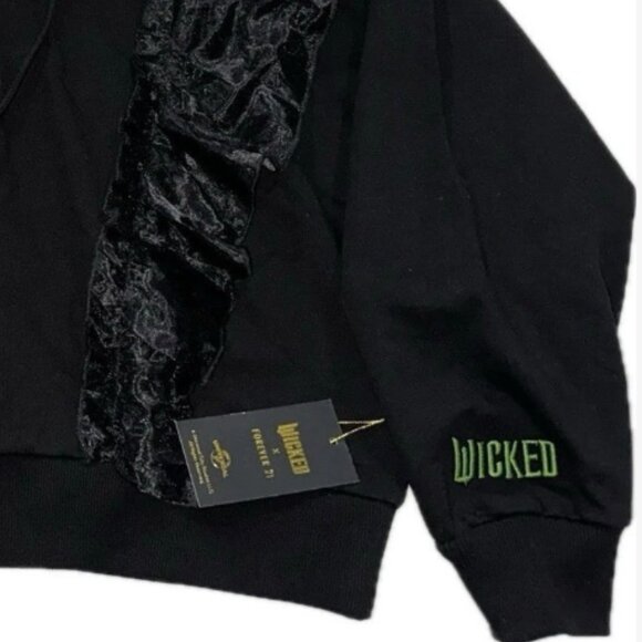 Forever 21 x Wicked Wicked Witch Ruffle Hoodie Size Small NWT - Picture 2 of 10